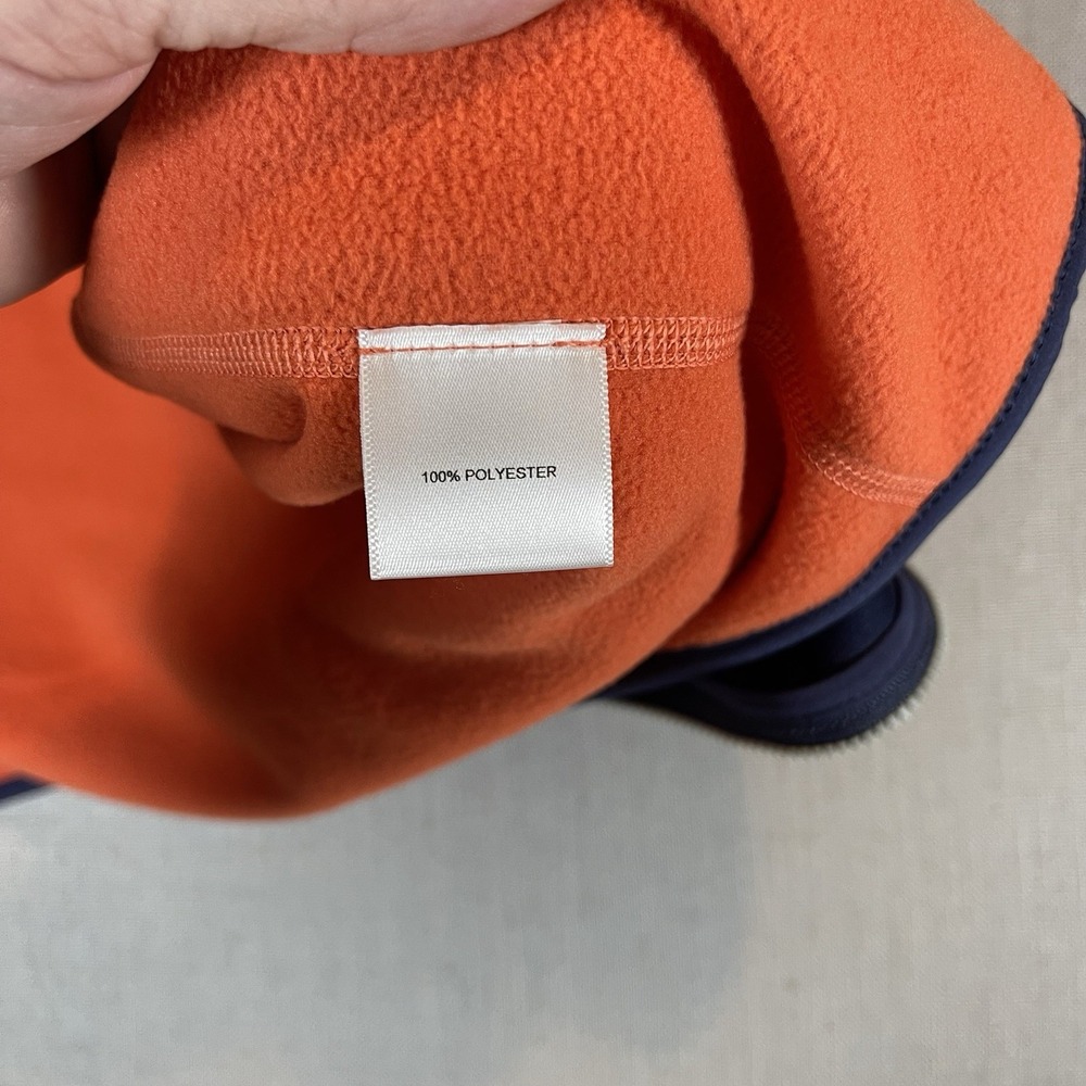 Peter Millar Vest Mens Large Orange Fleece Full Zip Mock Neck Golf‎ Crown Logo - Picture 7 of 12